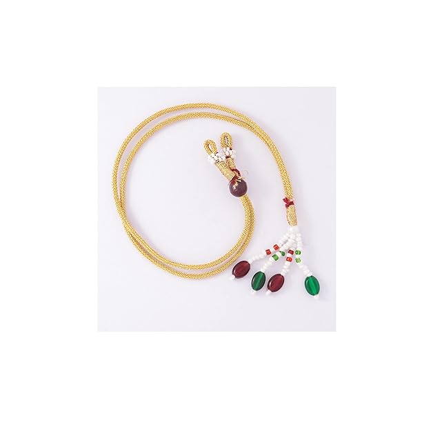 Gold Plated White Stone Attigai Necklace