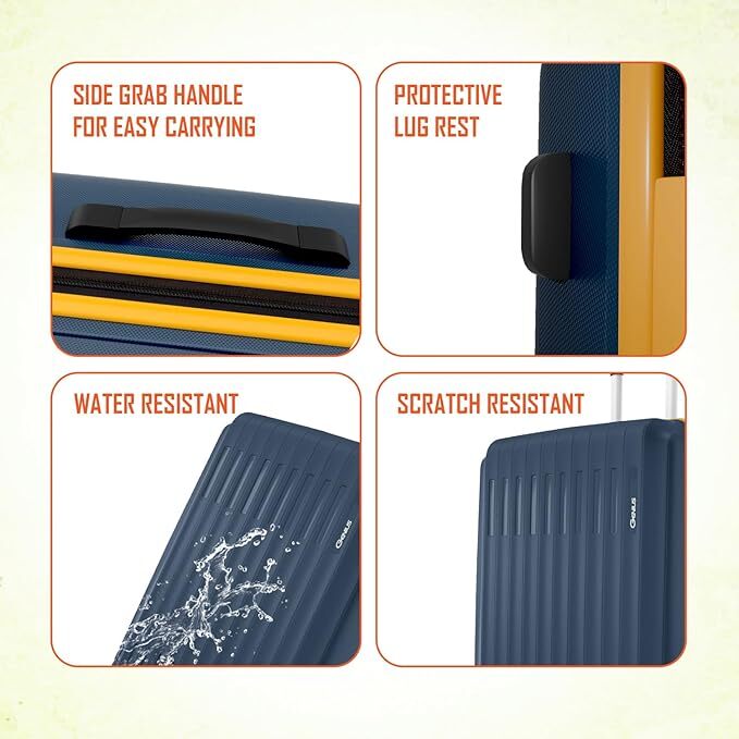 Safari Genius Alley Set of 3 (Cabin+ Medium + Large) Trolley Bags Hard Case Polypropylene