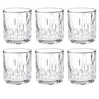 Treo by Milton Steps 225 Juice Glass Tumbler, Set of 6, 230 ml Each, Transparent