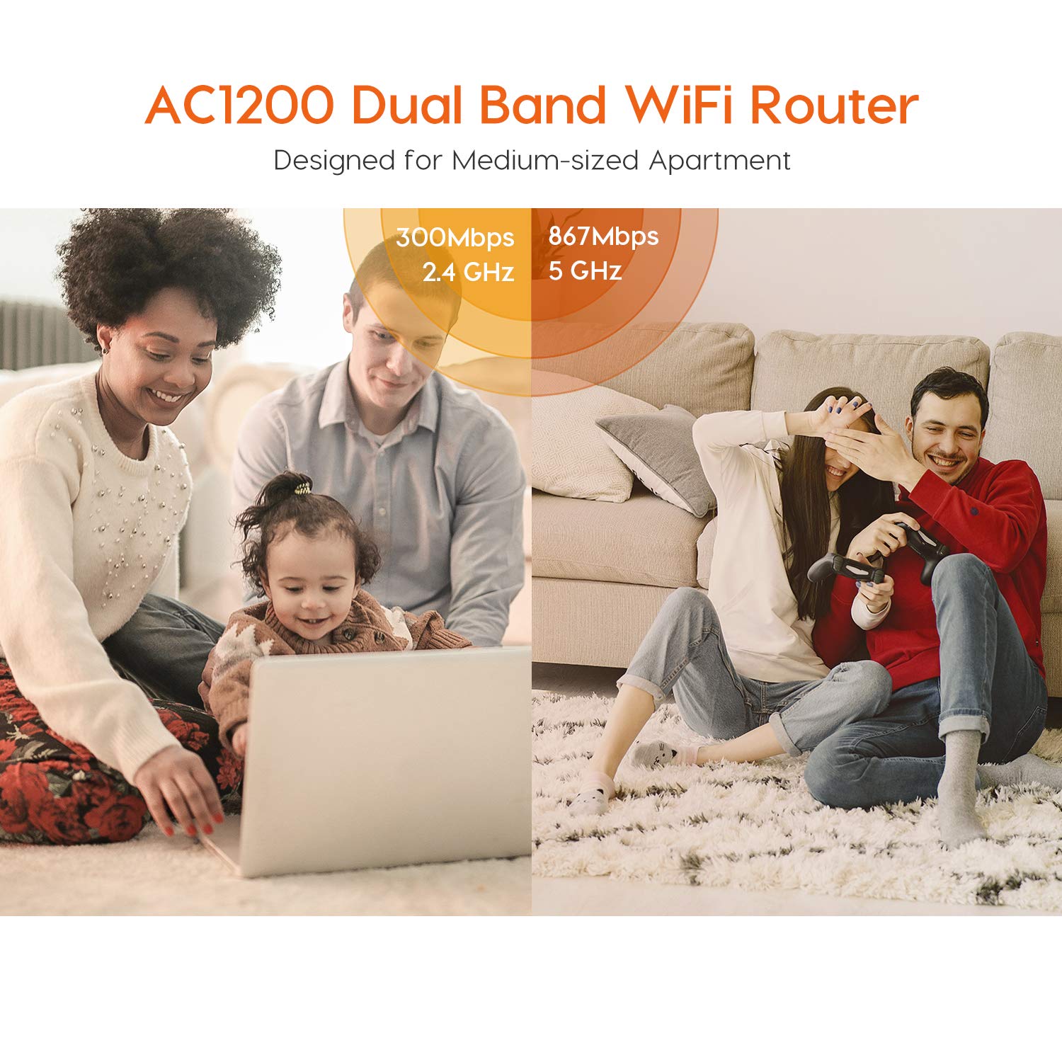 Tenda AC5 V3 AC1200 Wireless Dual Band WiFi Router,Speed Up to 867Mbps/5GHz + 300Mbps/2.4GHz, IPV6, Parental Control (White, Not a Modem) Tenda AC5 V3 AC1200 Wireless Dual Band WiFi Router,Speed Up to 867Mbps/5GHz + 300Mbps/2.4GHz, IPV6, Parental Control (White, Not a Modem)