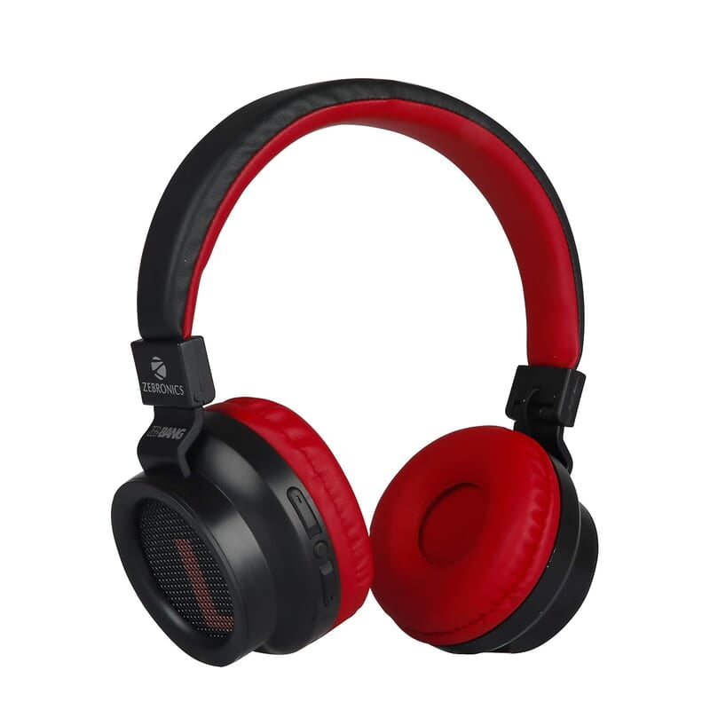 Zebronics-Bang over the ear headphones with Foldable Design and Bluetooth v5.0 headphones, Providing up to 20h* Playback