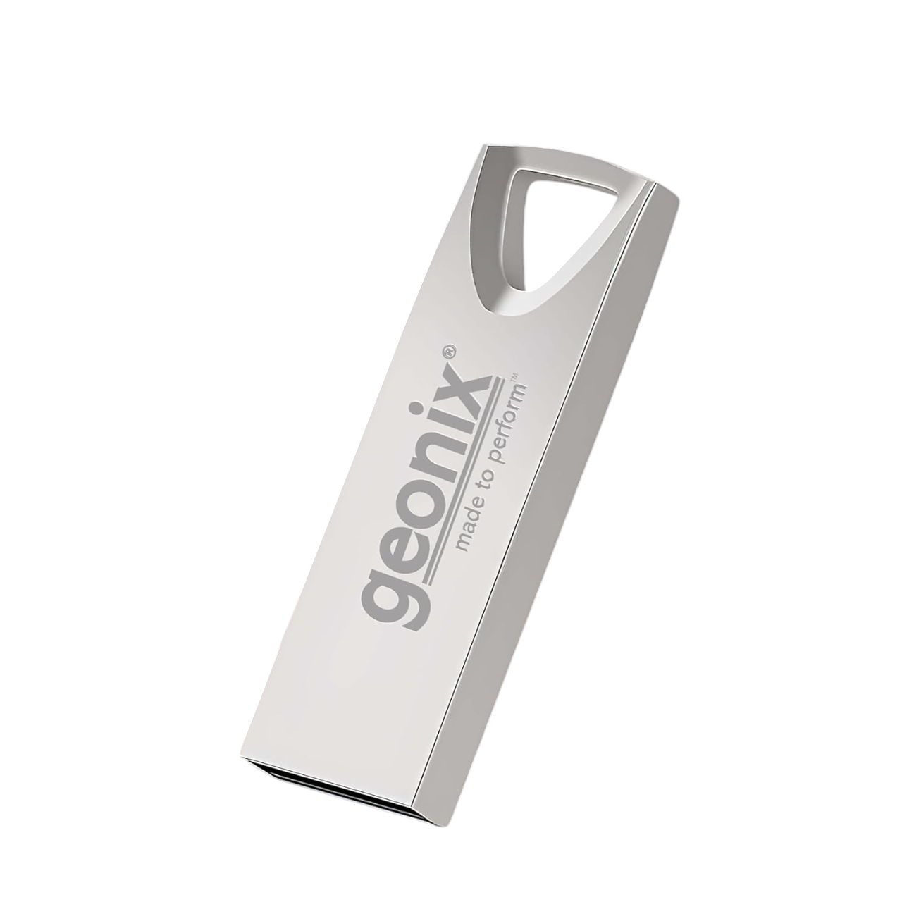Geonix 32GB USB 2.0 Pendrive, Keyring Design, Silver-GXPD32GB