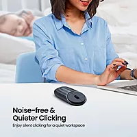 Portronics Toad 6 Wireless Mouse – Bluetooth, Black. Ergonomic, smooth tracking, long battery life. Ideal for home, office, and travel.