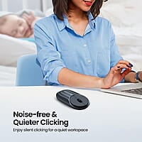 Portronics Toad 6 Bluetooth Wireless Mouse with 2.4 GHz USB Receiver, Multi-Device Pairing, Built in Battery, 1200 DPI Sensor