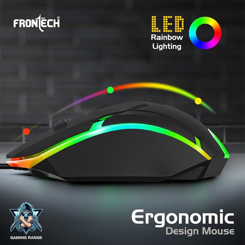 Frontech Wired Gaming Keyboard and Mouse Combo