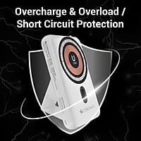 ZEBRONICS MW62 Wireless Power Bank, 10000 mAh, Rapid Charge, Built-in Wireless Charging Pad, Outputs - 22W Wired | 15W Wireless, Type C I/O | USB Output, Built-in Foldable Stand