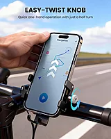 RAVEMEN ALUMINUM ALLOY BIKE PHONE HOLDER