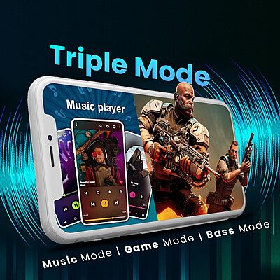 Portronics Harmonics X2 Bluetooth In-Ear Headset – V5.3, Type-C | 40Hrs Play Time | Black