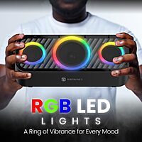 Portronics MicroBlast POR 2393 Bluetooth Speaker – 60W | 2.1 Channel | RGB | Black