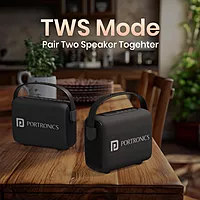 Portronics 2392 Resonate BT Speaker – 14W Bluetooth v5.3 LED Sunset Projection TWS USB Black
