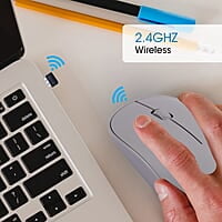 ZEBRONICS Haze Wireless Mouse for Computers, Laptops with 1200 DPI, Advanced Optical Sensor, 2.4GHz USB Nano Receiver, Plug - Play Usage, Power Saving Mode and Comfortable use on Most Surfaces