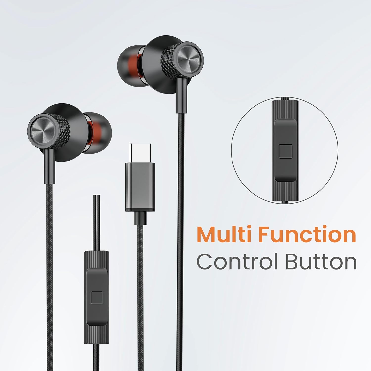 Corseca Sync Beat Wired Earphones – normal | 10mm Drivers | Extra Bass | Mic | Black
