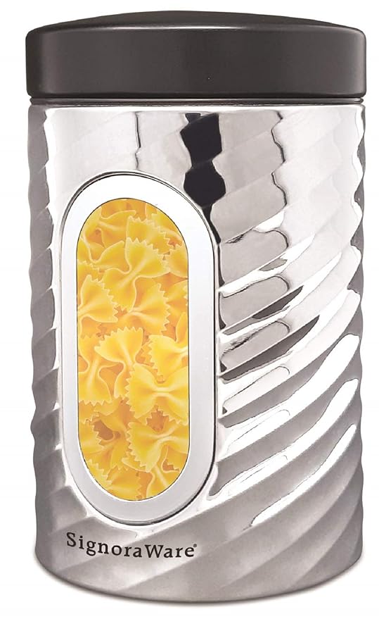 "Signora Ware Modular Steel Container  (Window Round Mirror) 2.3 Liters