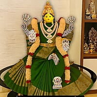 Varalakshmi Pooja Alankaram Set with Ammavari Face and Lotus Hastham