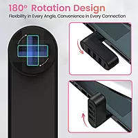 Portronics MPort Spin Black – 4-in-1 USB Hub, Type-C. Compact design, 4 ports for seamless connectivity. Ideal for laptops and devices. Fast data transfer and charging capabilities.