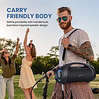Portronics Dash 12 60W Party Speaker features powerful sound, built-in mic, and vibrant LED lights. Perfect for parties, it offers Bluetooth connectivity, long battery life, and easy portability.