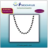 Silver Tied Wooden Beads Mala(Black)