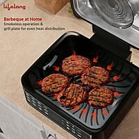 Lifelong Digital Air Fryer for Home with Smart Thermometer, 7 Litre with 12 Pre-Set Menus - 1400W