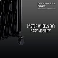 Havells OFR 9 Wave Fin with PTC 2400 Watts Fan Heater