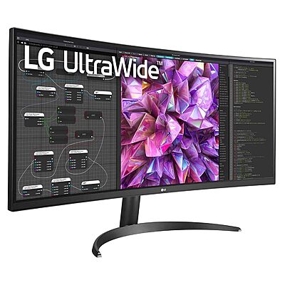 LG 34-Inch ,Curved Ultrawide QHD IPS Monitor, Black, 34WQ60C