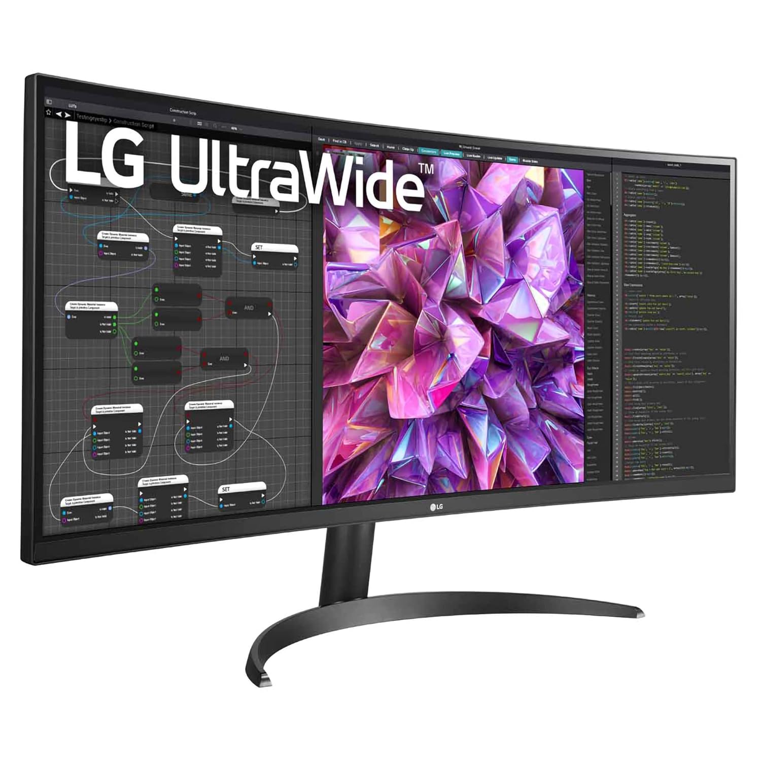 LG 34-Inch ,Curved Ultrawide QHD IPS Monitor, Black, 34WQ60C