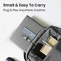 Portronics Mport 8 Plus – Dual Hub, 8-in-1, USB & Type-C, offers versatile connectivity with multiple ports for seamless data transfer and charging, perfect for modern devices and multitasking.