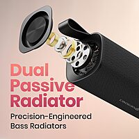 Portronics 2982 Fynix BT Speaker – 30W Bluetooth v5.3 Dual Passive Radiator TWS Black