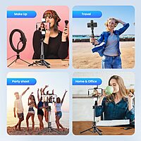 Portronics LumiStick 2 – 4 Legs + Stick with Mount for Mobile | Remote | Black | 1 Year Warranty