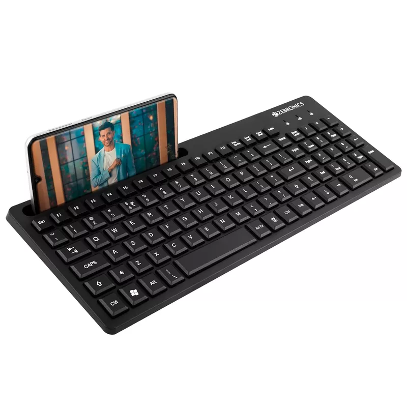 Zebronics K36 Wired Keyboard – 106 Keys, USB, Ergonomic Design, Multimedia Keys, Durable Build, Plug and Play, Compatible with Windows, Sleek Black Finish, Ideal for Home and Office Use.