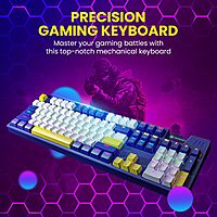 Portronics K1 Mechanical Keyboard offers tactile blue switches, customizable RGB lighting, sleek design, and durability for gamers and typists.