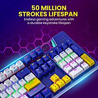 Portronics K1 Mechanical Keyboard offers tactile blue switches, customizable RGB lighting, sleek design, and durability for gamers and typists.