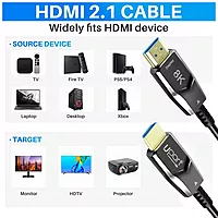 Uport 20m 8K HDMI 2.1 Fiber Cable – Ultra HD, supports 8K resolution at 60Hz, HDR, and high bandwidth for gaming and home theater. Durable, lightweight, and perfect for long-distance connections.