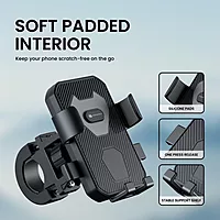 Portronics Mobike 4 Bike Phone Mount – 360° Rotation | Strong Hold | Black | 1 Year Warranty