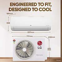 LG 1 Ton 5 Star DUAL Inverter Split AC (Copper, AI Convertible 6-in-1 with VIRAAT Mode, Faster Cooling & Energy Saving, 4 Way Swing, HD Filter with AntiVirus Protection