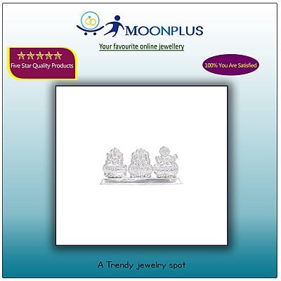 Silver Lord Saraswathi,Ganesh,Lakshmi Idol