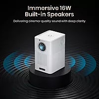 Portronics Beem 500 Projector – 8K Support, 1080p Full HD, Compact Design | Vibrant Colors, Built-in Speakers | Ideal for Home, Gaming & Presentations
