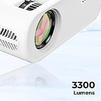 ZEBRONICS LP1000 LED Projector with 3300 Lumens Max, 150-inch Screen Size, HDMI in, AV in, AUX Out, USB x 2, FHD 1080p, 50,000h Lifelong LED lamp