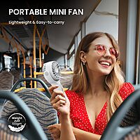 Portronics Toofan Mini Rechargeable Fan – Green: Compact, portable fan with powerful airflow. USB rechargeable, lightweight design, perfect for home, office, or outdoor use. Stay cool anywhere!