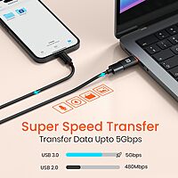 Portronics Bridge Y USB 3.0 to Type C OTG Adapter – 10Gbps High-Speed Data Transfer| 1 Year Warranty