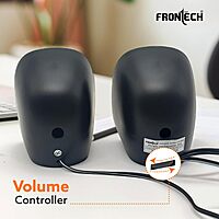 Frontech SPK-0003 multimedia speakers deliver clear, powerful sound with sleek design—ideal for desktops, laptops, and home entertainment.