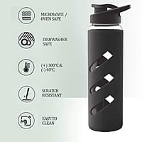 Treo By Milton CGWFBOT034ORNG0024 Glass Bottle, 725 ml