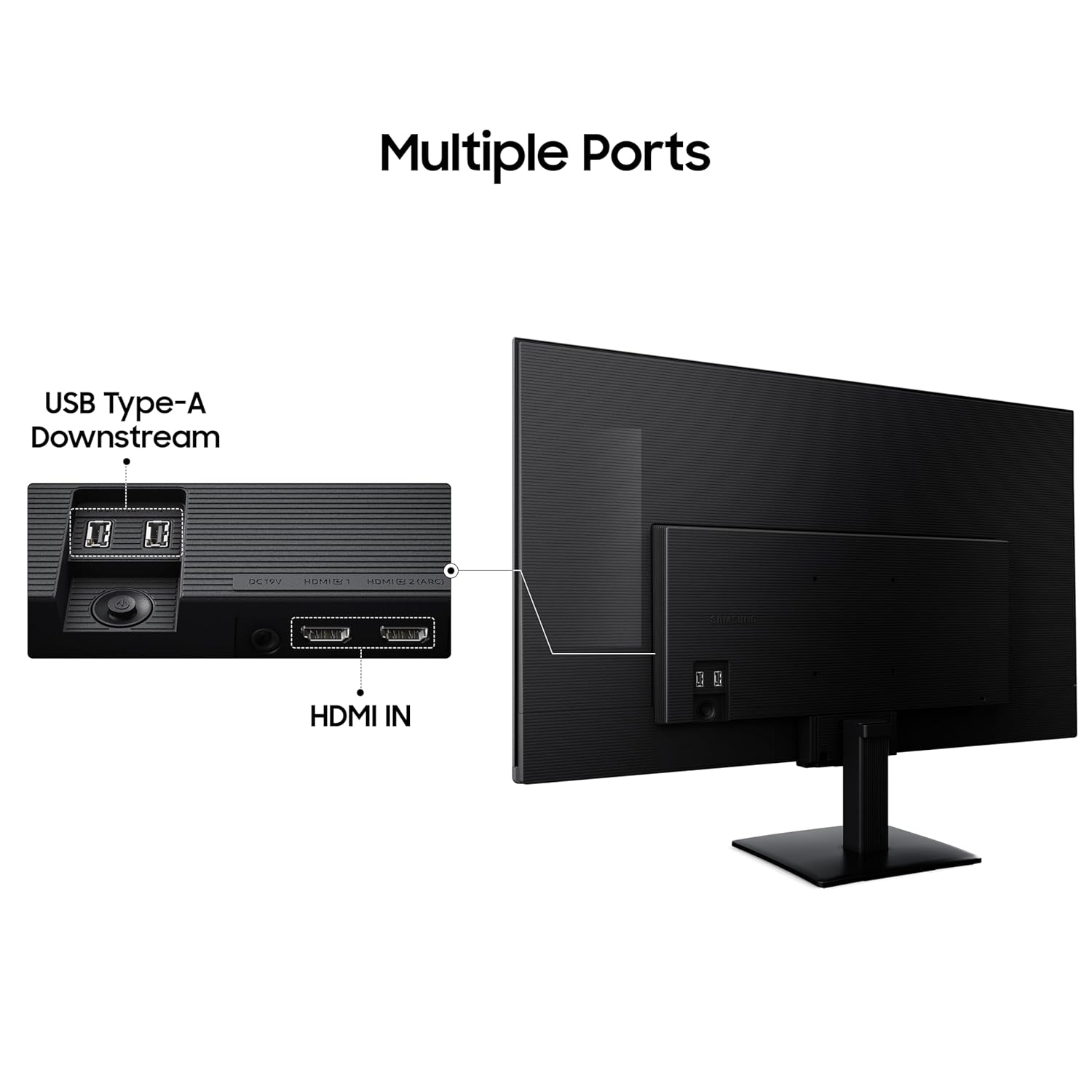 Open Box Samsung 32" (80cm) M5 Smart Monitor with Smart TV Experience |FHD 1920 x 1080|Screen Mirroring TV Plus| Speakers |Adaptive Sound|Wi-Fi|HDMI|Bluetooth|LS32FM500EWXXL