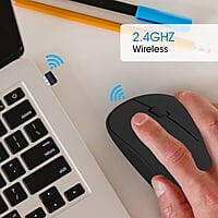 ZEBRONICS Haze Wireless Mouse for Computers, Laptops with 1200 DPI, Advanced Optical Sensor, 2.4GHz USB Nano Receiver, Plug - Play Usage, Power Saving Mode and Comfortable use on Most Surfaces