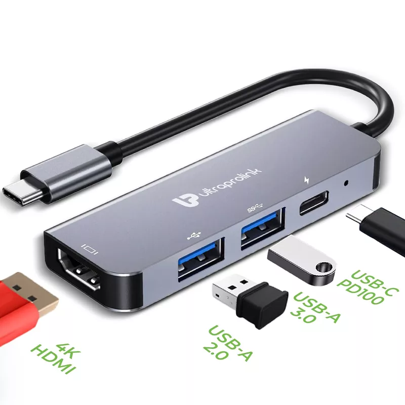 Ultraprolink UL1206 Smart Hub 4 USB-C 4 in 1 Docking Hub