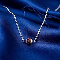 Sterling Silver Chain with Sacred Rudraksha Pendant