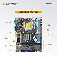 Lapcare LPM G41-D3 motherboard supports Intel LGA 775 CPUs and DDR3 RAM. A reliable choice for upgrading older desktops with stable performance.