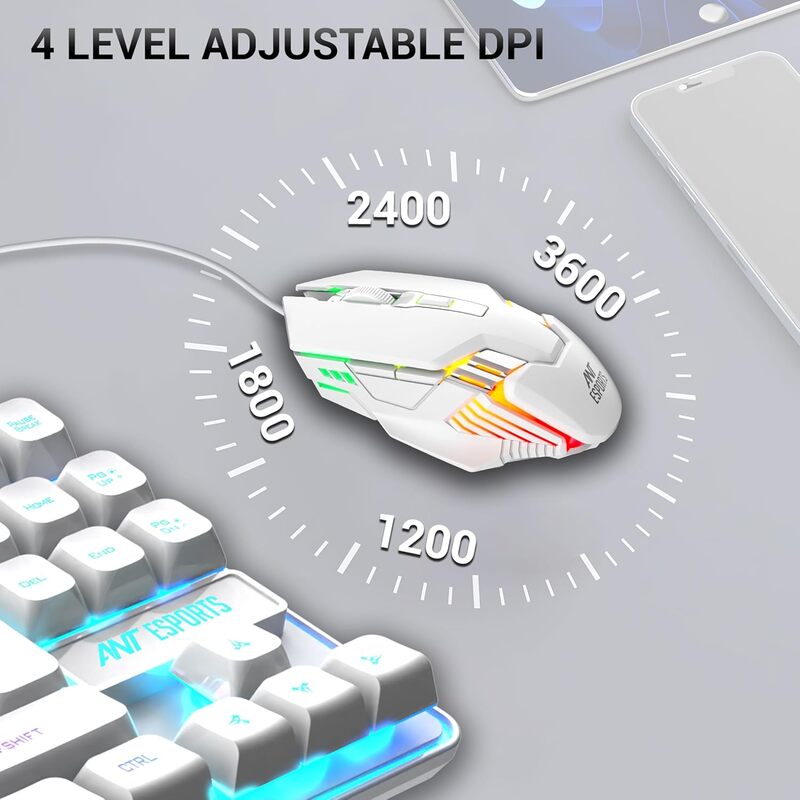 ANT ESPORTS MK710V2 KEYBOARD &MOUSE COMBO WHITE