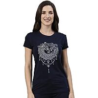 Enamor Essentials Womens E147-Short Sleeve Crew Neck Slim Fit Stretch Cotton Tee