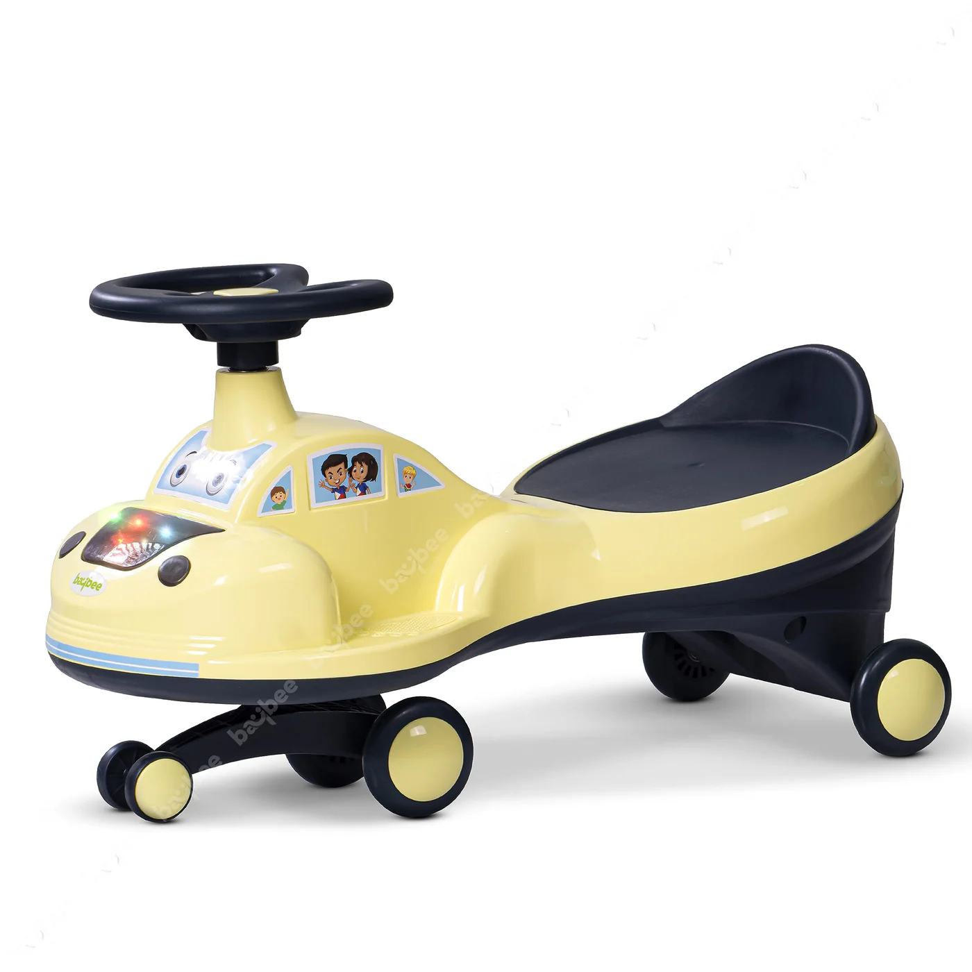 Baybee Flare Magic Swing Cars for Kids with PP Wheels- Yellow