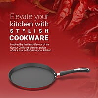 Preethi Dura Collection Non Stick Tawa, 26 cm, Gas & Induction Compatible